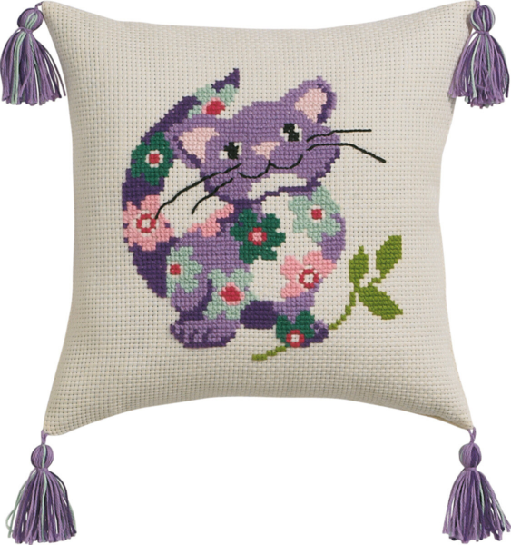 Kit de Broderie Chat 30 x 30 cm