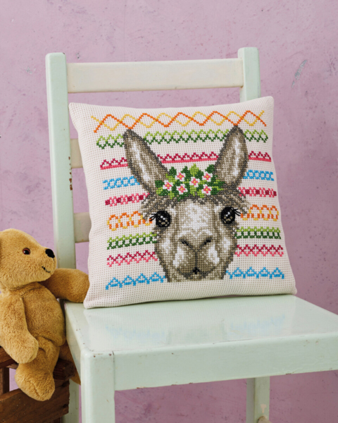 Borduurpakket Alpaca 30 x 30 cm