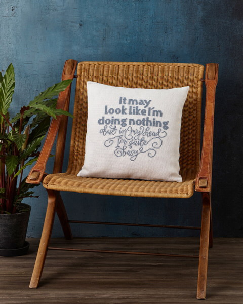 Borduurpakket It may look 40 x 40 cm