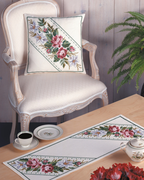 Borduurpakket Bloemen 40 x 40 cm