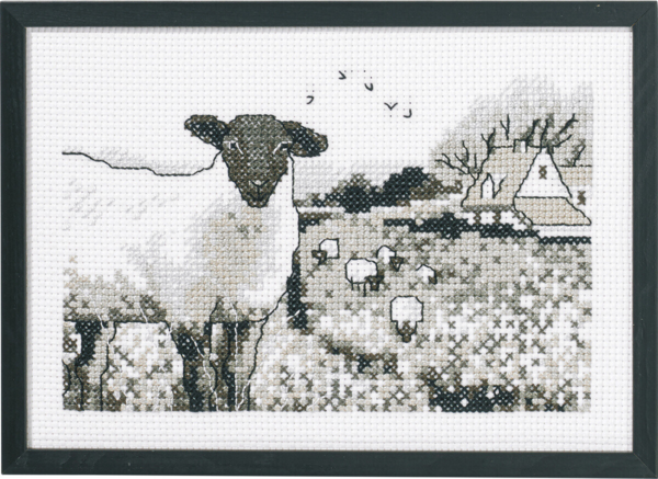 Kit de Broderie Moutons dans le Champ 20 x 29 cm