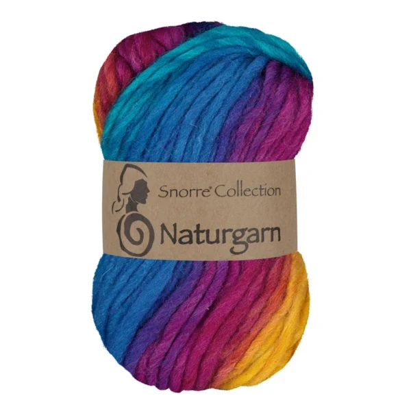 Viking Snorre Naturgarn 630 Multi turkoois/geel