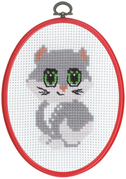 Kit de broderie MFK Chat gris M 5959/30 13 x 18 cm
