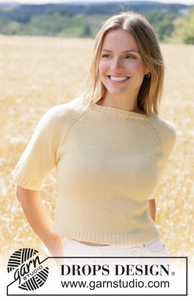 268-36 Golden Mist Tee by DROPS Design