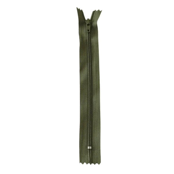 Cose Fermeture Éclair Spirale, 4 mm (14-50 cm) 663 Vert armée