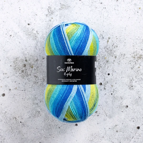 Svarta Fåret Sox Merino 4 ply 23 Kustlijn