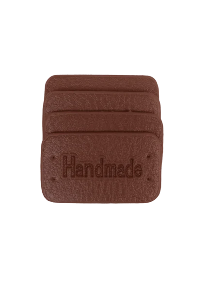 Go Handmade Handmade Label, 4 pièces: Brun