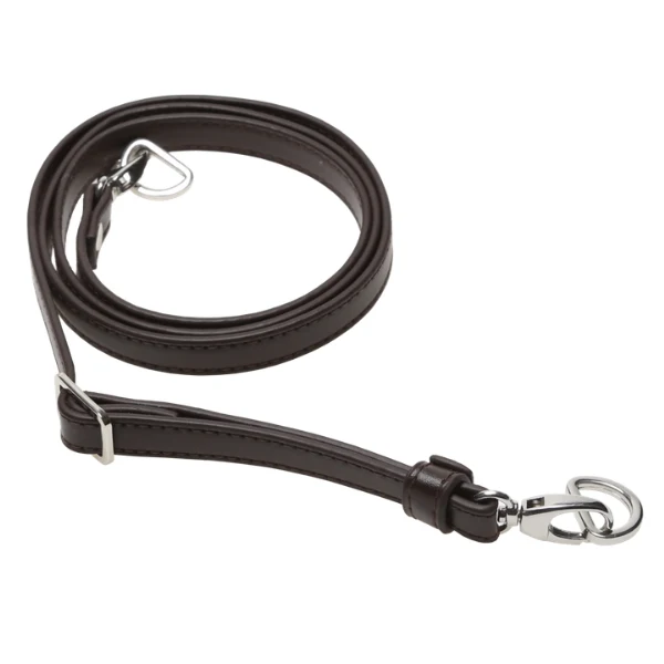 Go Handmade Bandoulière pour sac 130 cm 12 mm, Noir, Argent