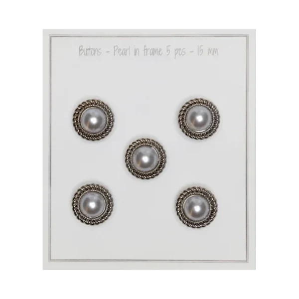 Boutons - Perle avec cadre: Perle