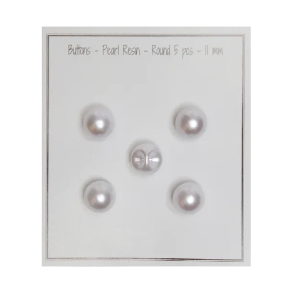 Boutons en perle Go Handmade: Rond, Perle
