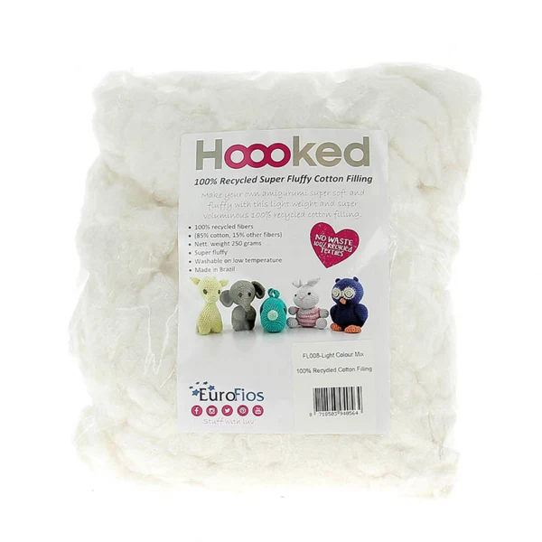 Hooked 100 % coton recyclé Rembourrage