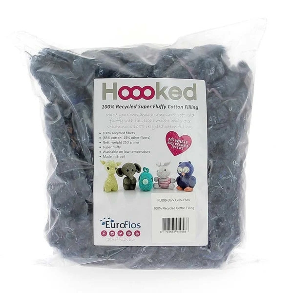 Hooked 100 % coton recyclé Rembourrage