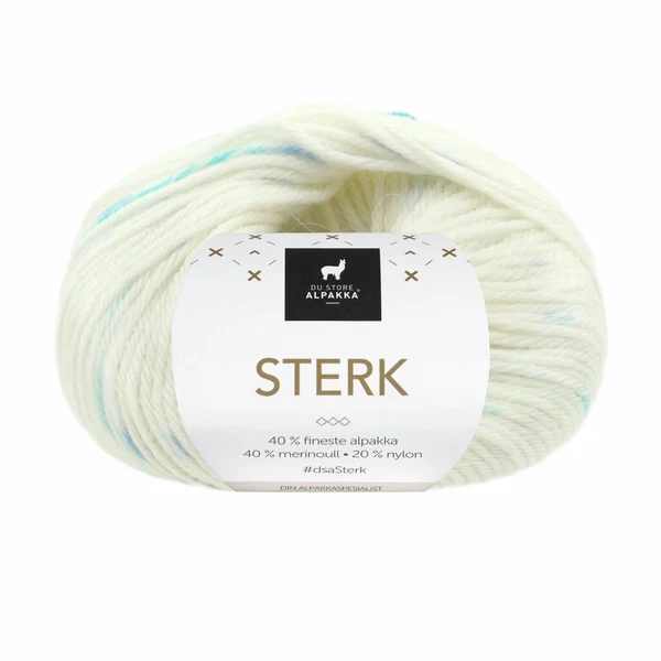 Du Store Alpakka Sterk 926 Blanc/bleu