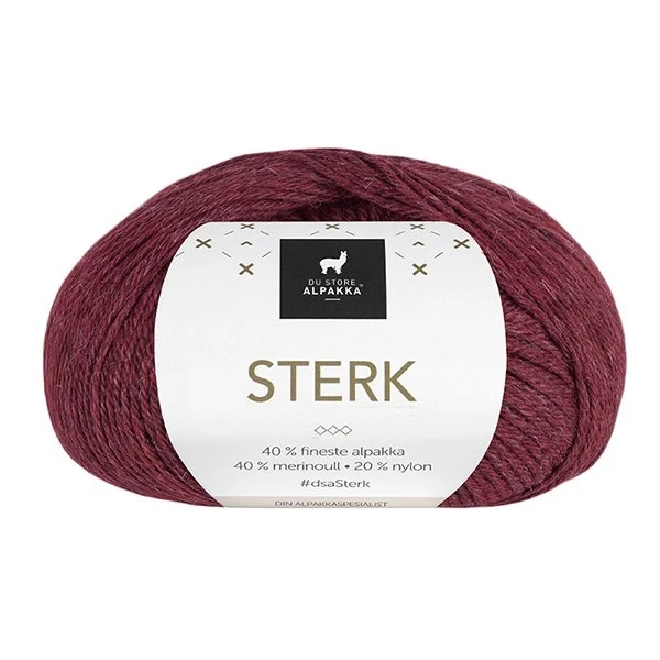 Du Store Alpakka Sterk 892 Rouge foncé chiné
