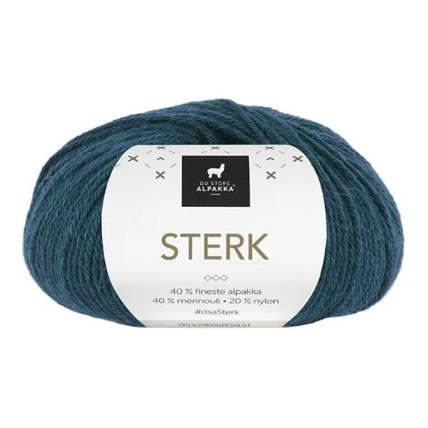 Du Store Alpakka Sterk 887 Bleu-vert chiné