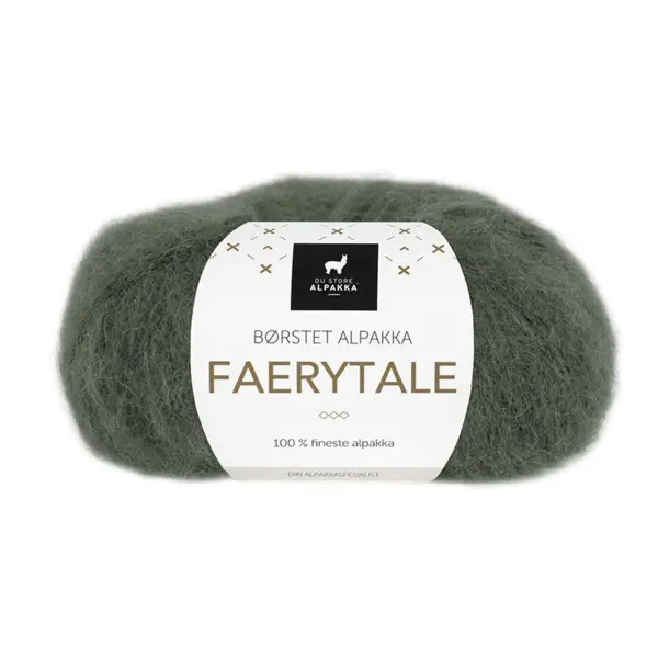 Du Store Alpakka Faerytale 761 Vert olive foncé