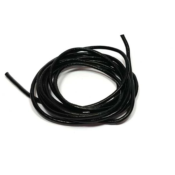 HobbyArts Cordon en cuir, 1 m, Noir 1.50 mm