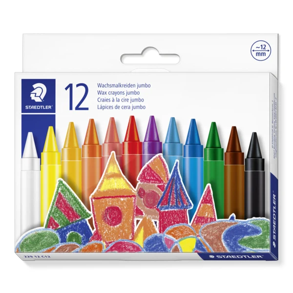 STAEDTLER Noris Club jumbo 229 couleurs de cire, 12 pcs – Hoofdafbeelding