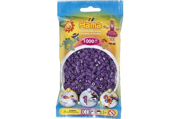 Perles Hama Midi, Couleur unie, 1000 pcs