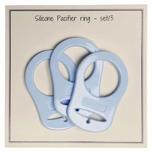 Go Handmade Silikone Suttekæde Adapter 3 stk Ensfarvet baby blå
