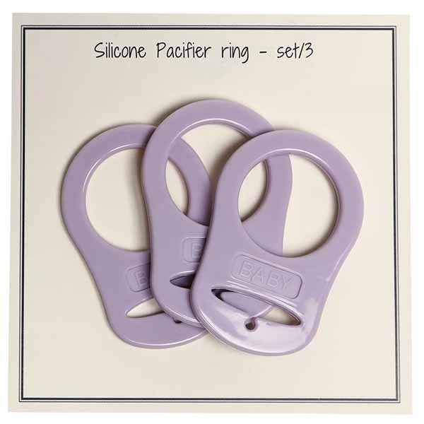 Go Handmade Silikone Suttekæde Adapter 3 stk Ensfarvet lavendel