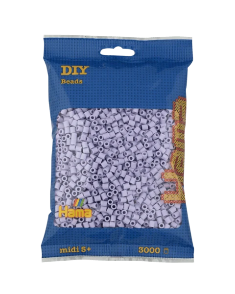 Perles Hama Midi, Couleur unie, 3000 pcs 201-106 Lavande clair