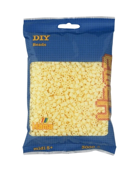 Perles Hama Midi, Couleur unie, 3000 pcs 201-02 Crème