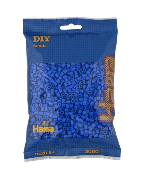 Perles Hama Midi, Couleur unie, 3000 pcs 201-09 Bleu clair