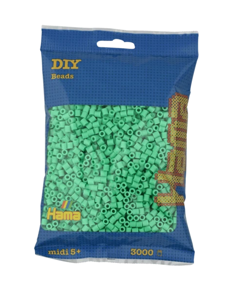 Perles Hama Midi, Couleur unie, 3000 pcs 201-11 Vert clair