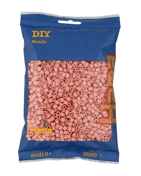 Perles Hama Midi, Couleur unie, 3000 pcs 201-26 Peau claire