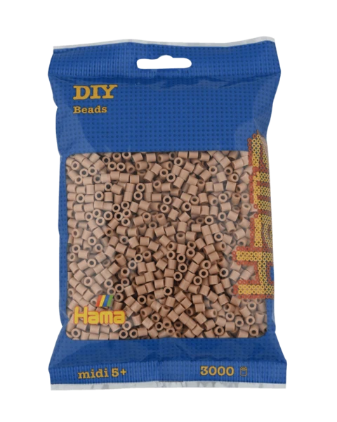 Perles Hama Midi, Couleur unie, 3000 pcs 201-75 Tan