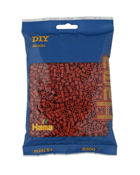 Perles Hama Midi, Couleur unie, 3000 pcs 201-20 Brun moyen
