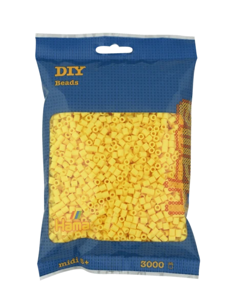 Perles Hama Midi, Couleur unie, 3000 pcs 201-103 Jaune clair