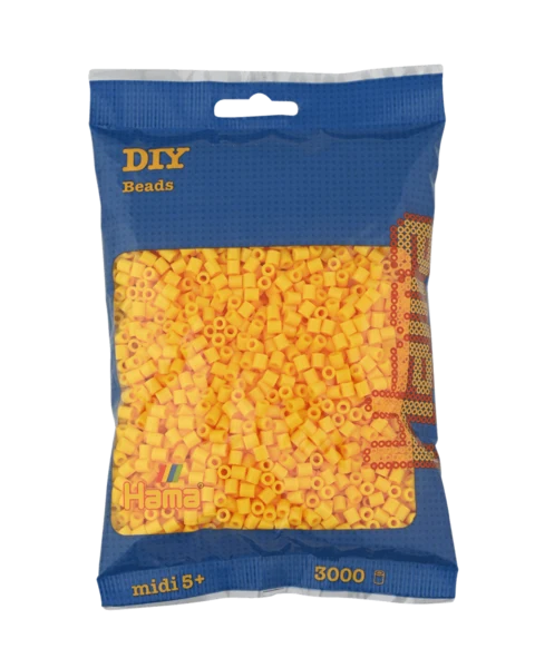 Perles Hama Midi, Couleur unie, 3000 pcs 201-03 Jaune
