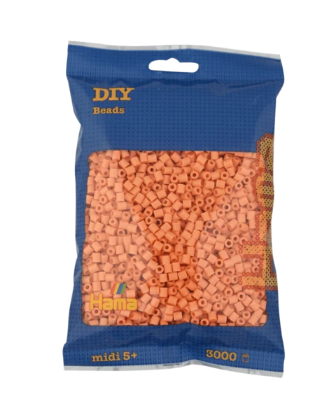 Perles Hama Midi, Couleur unie, 3000 pcs 201-105 Abricot clair