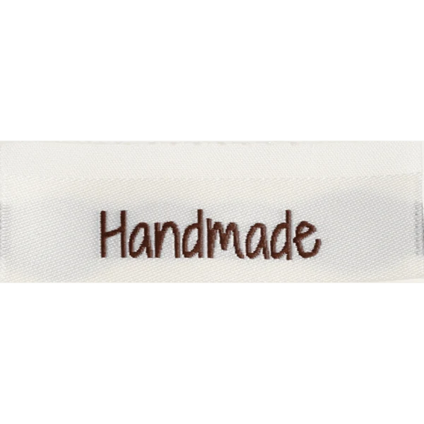 Go Handmade Étiquette Tissée, Double Face, 50 x 11,5 mm, 10 pcs Handmade