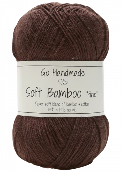Go Handmade Soft Bamboo Fine 17323 Brun foncé