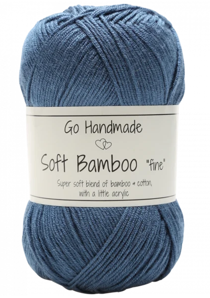 Go Handmade Soft Bamboo Fine 17331 Bleu pétrole