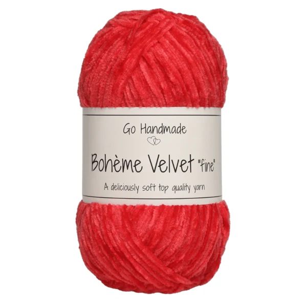 Go Handmade Bohème Velvet Fine 17619 Rouge chaud