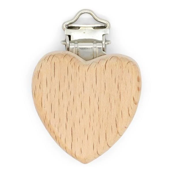 HobbyArts Clip en Bois, Forme, 1 pièce Cœur