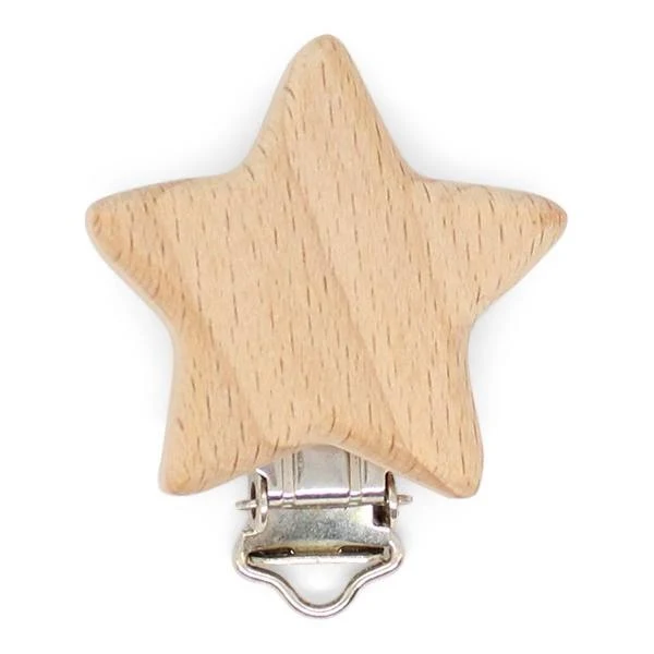HobbyArts Clip en Bois, Forme, 1 pièce Étoile