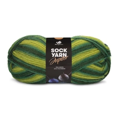 Mayflower Sock Yarn Universe Jupiter 06 Olive/Citron vert/Vert sapin/Vert foncé