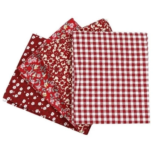 Tissu patchwork, 100g Rouge