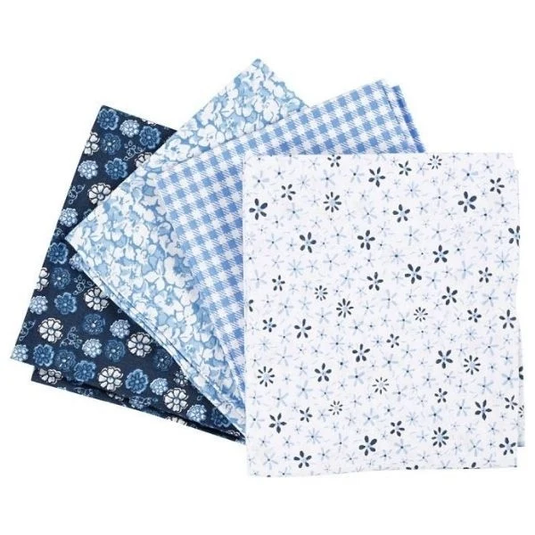 Tissu patchwork, 100g Bleu