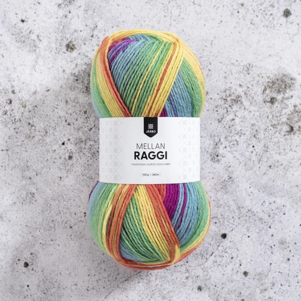 Järbo Mellanraggi 100g 28418 Gradient Rainbow