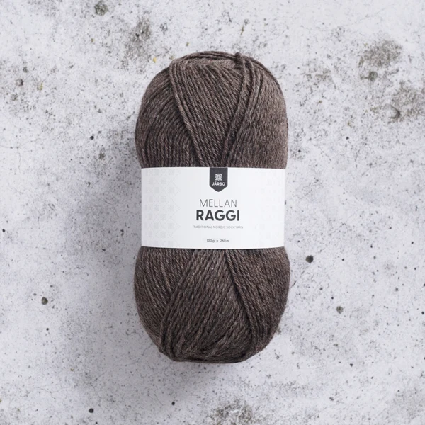 Järbo Mellanraggi 100g 28223 Brown Melangé