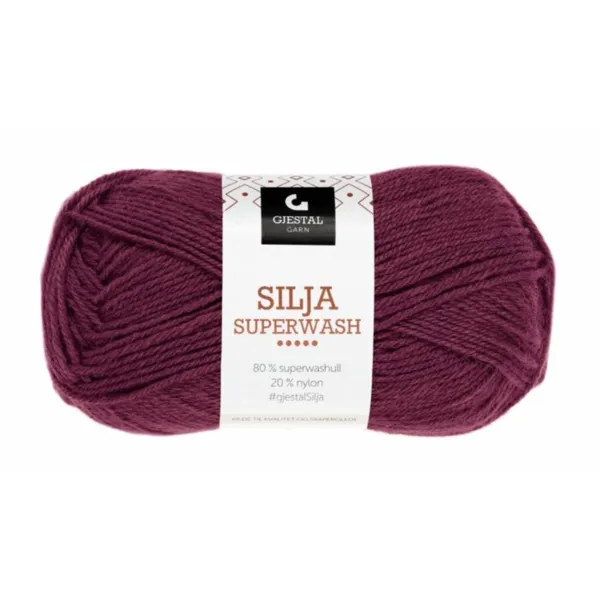 Gjestal Silja Superwash 389 Rouge bordeaux