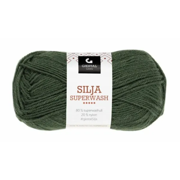 Gjestal Silja Superwash 388 Vert armée