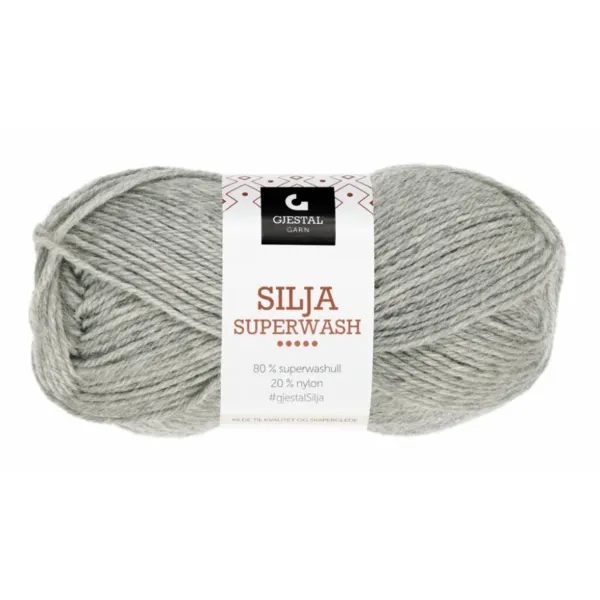 Gjestal Silja Superwash 303 Gris clair chiné