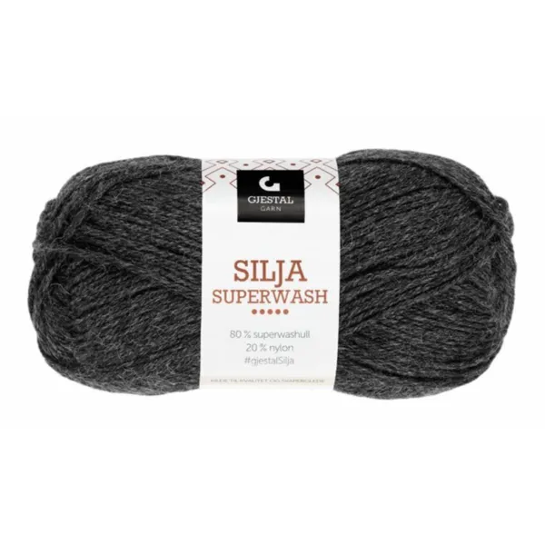 Gjestal Silja Superwash 327 Anthracite chiné